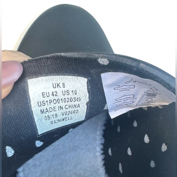 Joules Rainwell Low Wellington rain boots, US Size 10, slip on booties, black - Picture 11 of 11